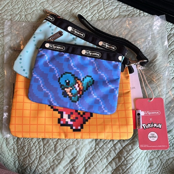 NWT LeSportsac x Pokémon  set of 3 wristlets - Picture 2 of 2